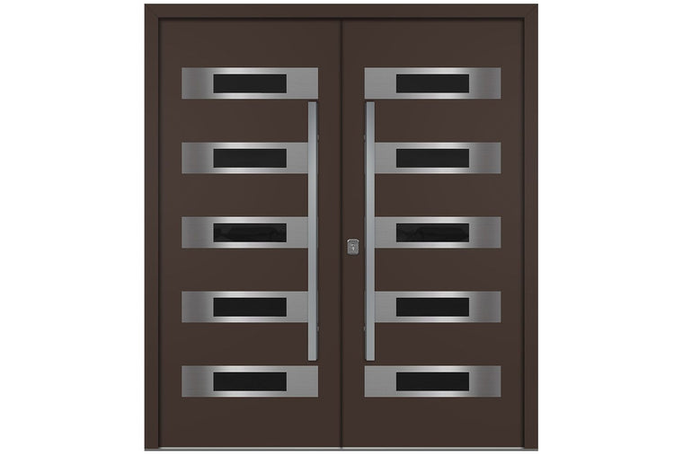 Nova Inox S5 Brown Exterior Door | Double Door