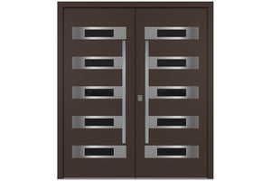 Nova Inox S5 Brown Exterior Door | Double Door | Buy Doors Online 