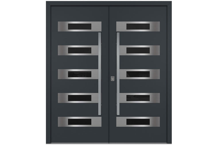 Nova Inox S5 Gray Exterior Door | Double Door