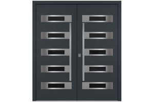 Nova Inox S5 Gray Exterior Door | Double Door | Buy Doors Online