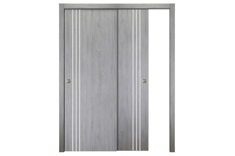 Nova Italia Flush 04 Light Grey Laminate Interior Door | ByPass Door