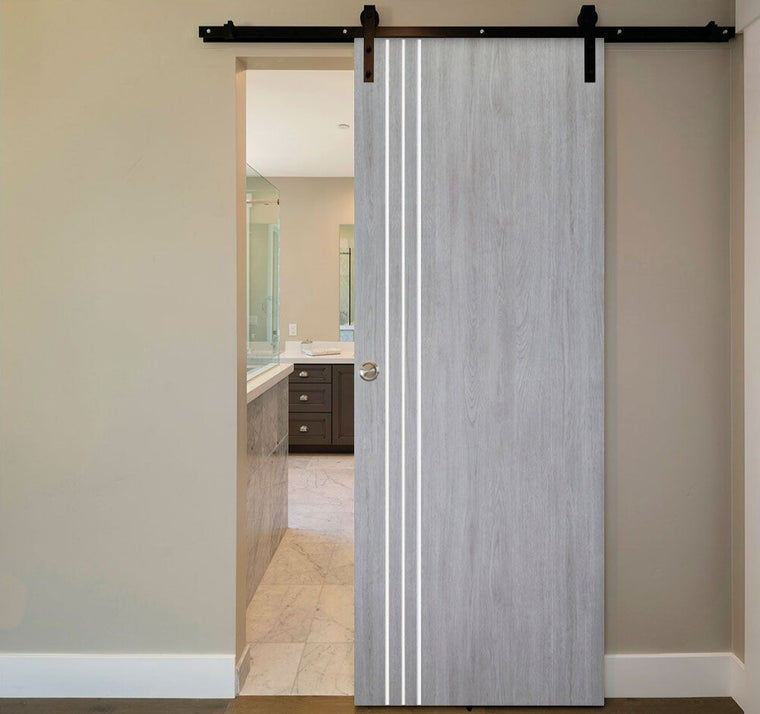 Nova Italia Flush 04 Light Grey Laminate Interior Door | Barn Door