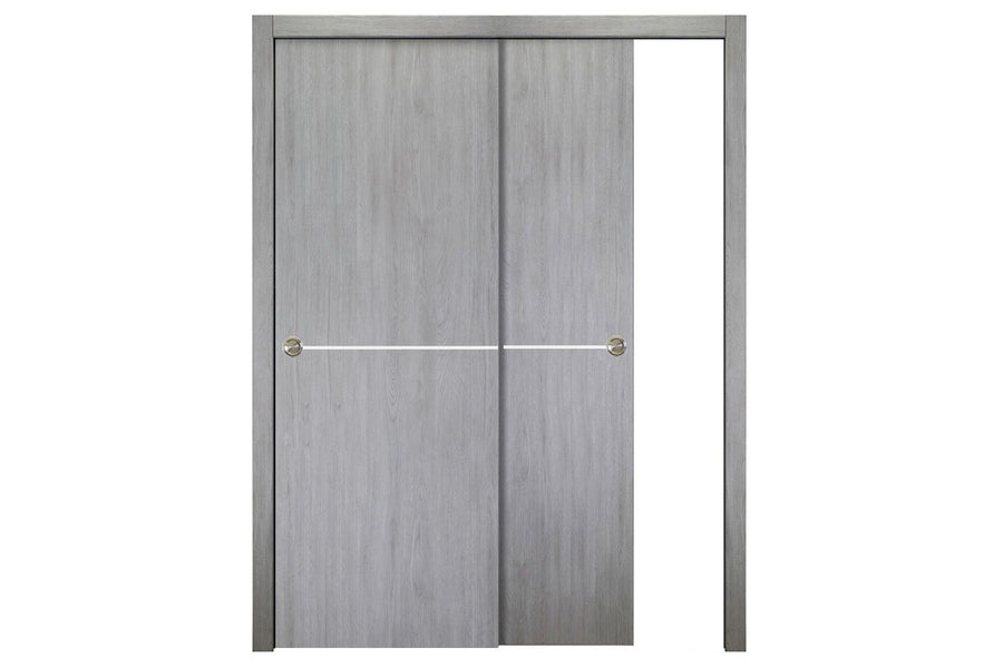 Nova Italia Flush 07 Light Grey Laminate Interior Door | ByPass Door