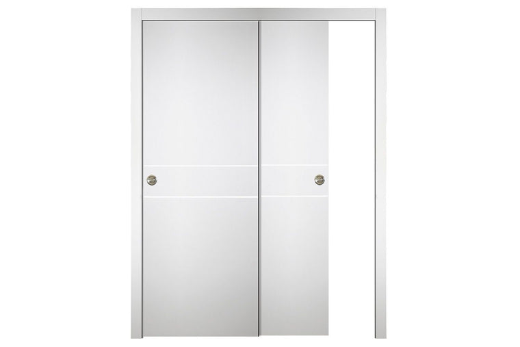 Nova Italia Flush 08 Alaskan White Laminate Interior Door | ByPass Door