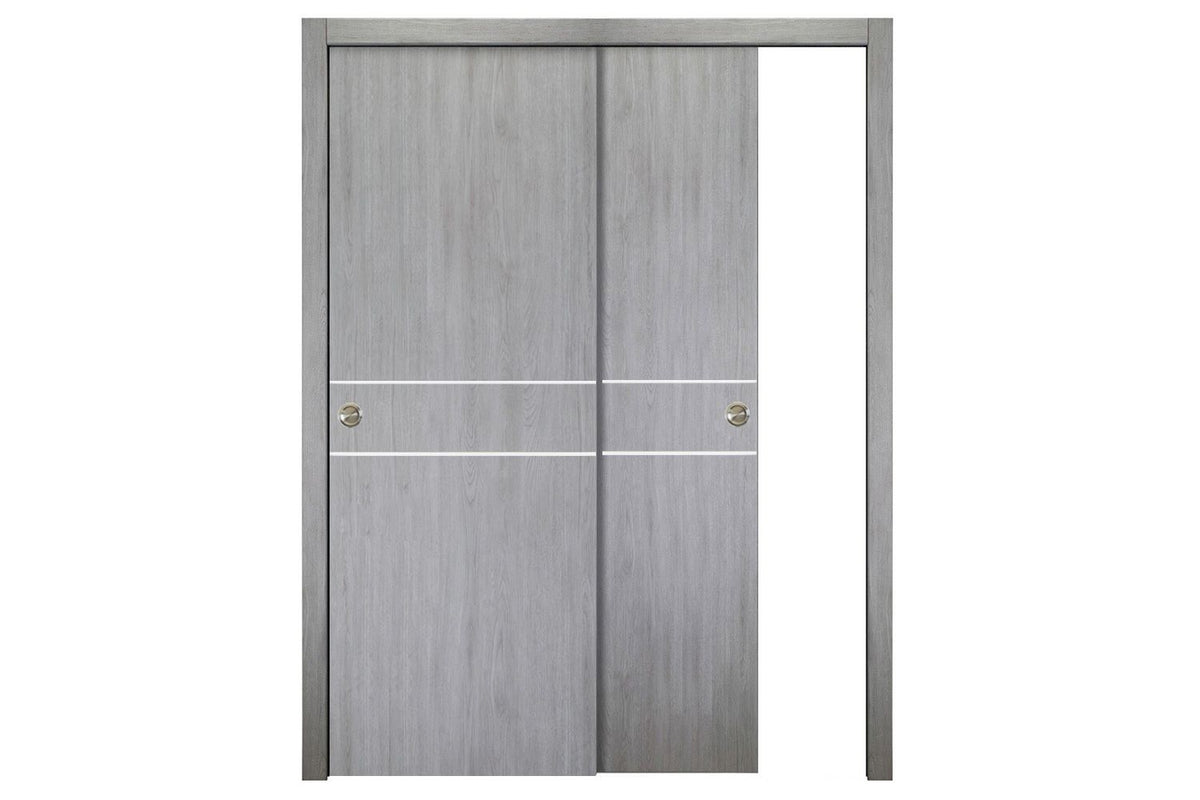 Nova Italia Flush 08 Light Grey Laminate Interior Door | ByPass Door