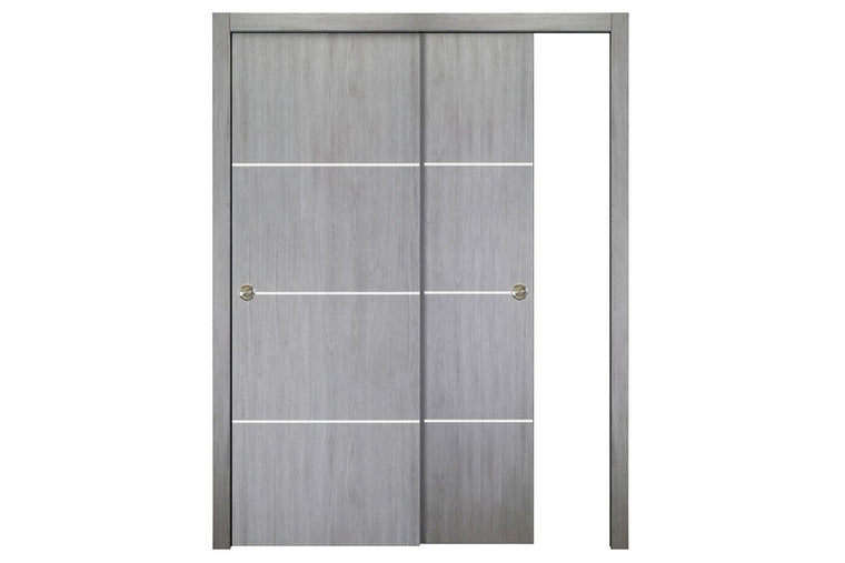 Nova Italia Flush 09 Light Grey Laminate Interior Door | ByPass Door
