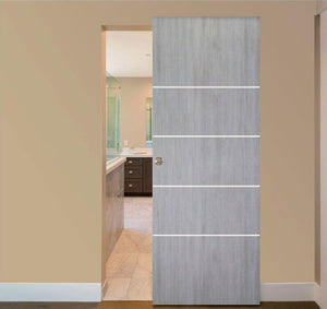Nova Italia Flush 10 Light Grey Laminate Interior Door | Magic Door | Buy Doors Online