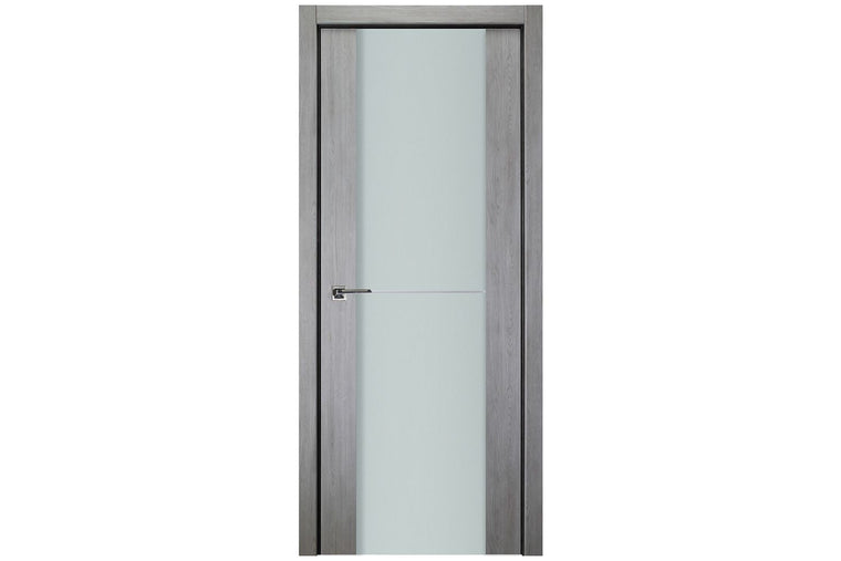 Nova Italia Vetro 1H Light Grey Laminate Interior Door