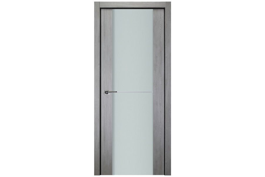 Nova Italia Vetro 1H Light Grey Laminate Interior Door