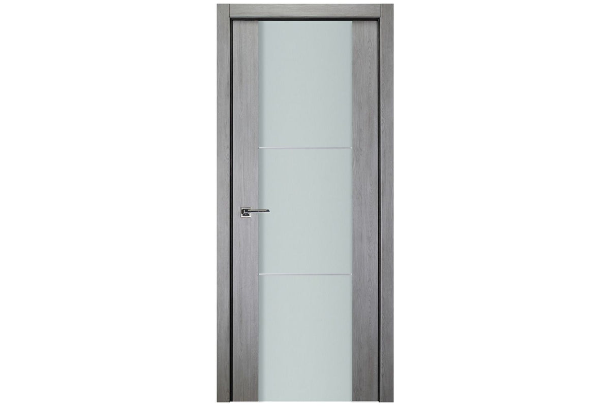 Nova Italia Vetro 2H Light Grey Laminate Interior Door