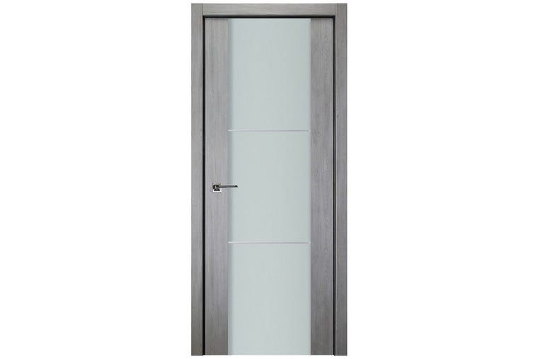 Nova Italia Vetro 2H Light Grey Laminate Interior Door