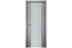 Nova Italia Vetro 2HC Light Grey Laminate Interior Door | Buy Doors Online