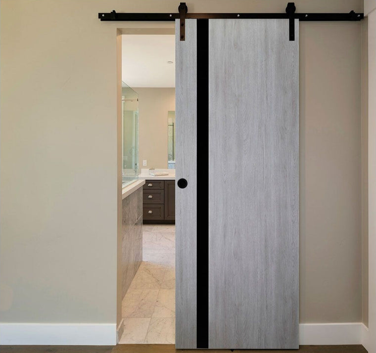 Nova Italia Light Grey Laminate Interior Door | Barn Door
