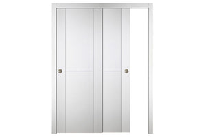 Nova Italia Stile 1H Alaskan White Laminate Interior Door | ByPass Door | Buy Doors Online