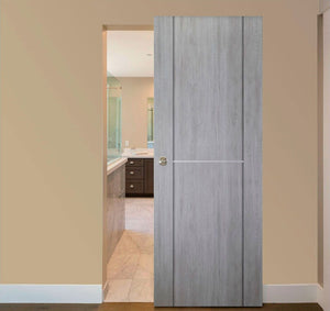 Nova Italia Stile 1H Light Grey Laminate Interior Door | Magic Door | Buy Doors Online