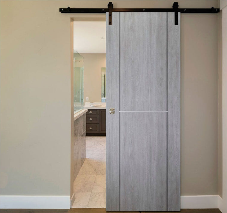 Nova Italia Stile 1H Light Grey Laminate Interior Door | Barn Door