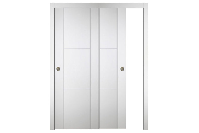 Nova Italia Stile 2H Alaskan White Laminate Interior Door | ByPass Door