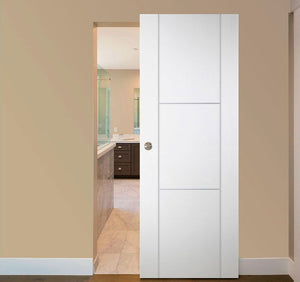 Nova Italia Stile 2H Alaskan White Laminate Interior Door | Magic Door | Buy Doors Online