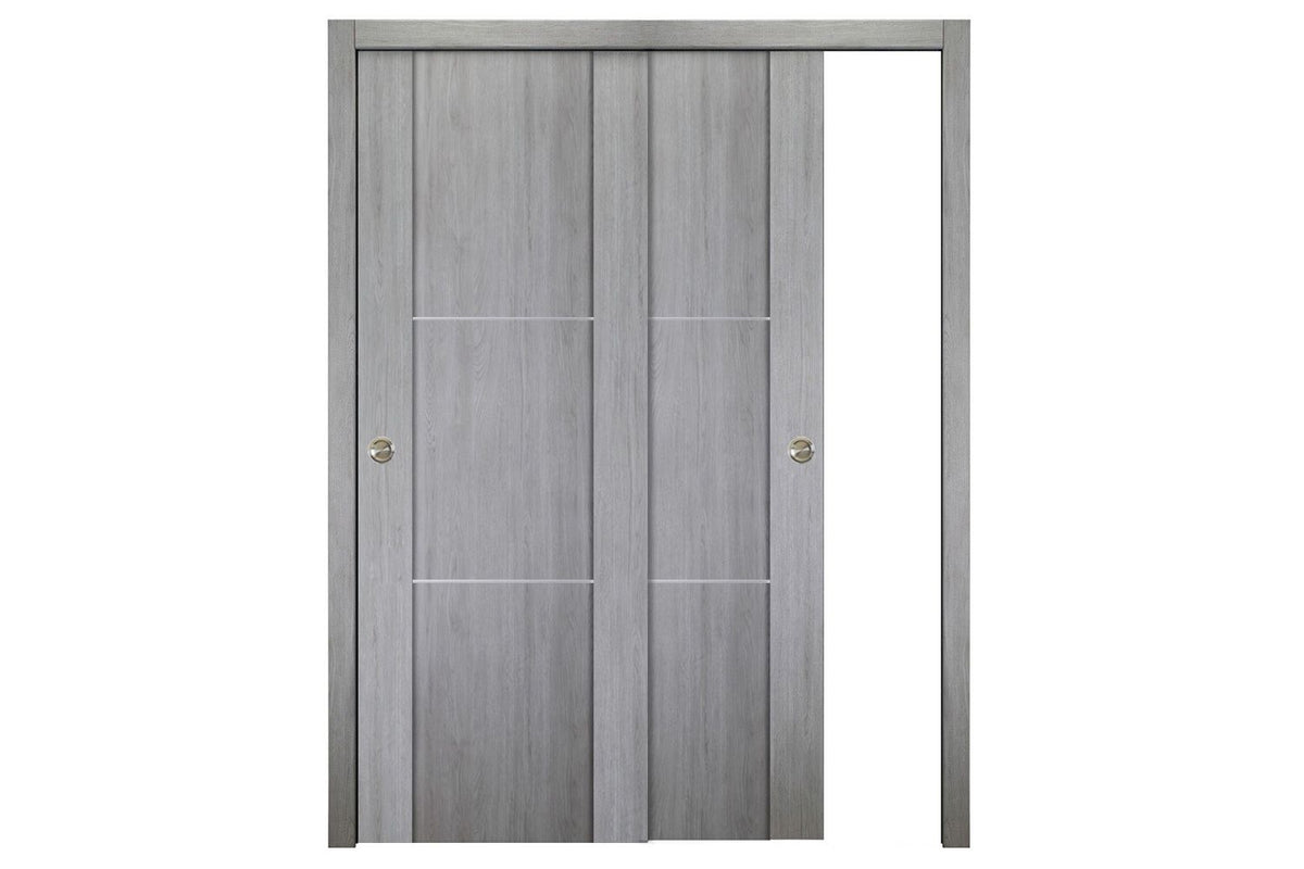 Nova Italia Stile 2H Light Grey Laminate Interior Door | ByPass Door