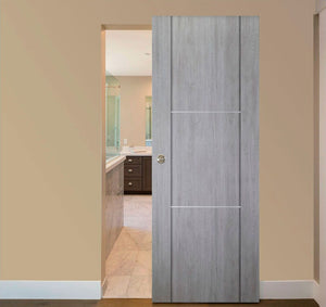 Nova Italia Stile 2H Light Grey Laminate Interior Door | Magic Door | Buy Doors Online