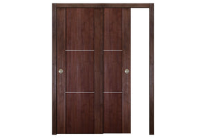 Nova Italia Stile 2H Prestige Brown Laminate Interior Door | ByPass Door | Buy Doors Online