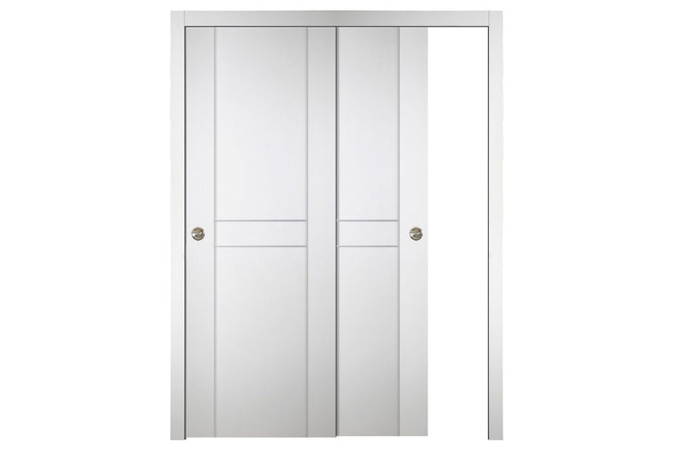 Nova Italia Stile 2HC Alaskan White Laminate Interior Door | ByPass Door