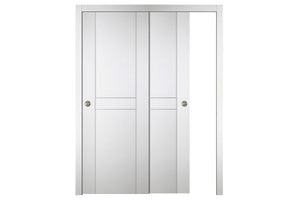 Nova Italia Stile 2HC Alaskan White Laminate Interior Door | ByPass Door | Buy Doors Online