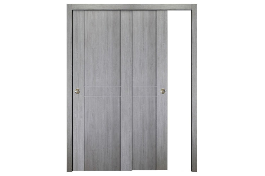 Nova Italia Stile 2HC Light Grey Laminate Interior Door | ByPass Door