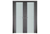 Nova Italia Vetro 2HC Swiss Elm Laminate Interior Door | Buy Doors Online