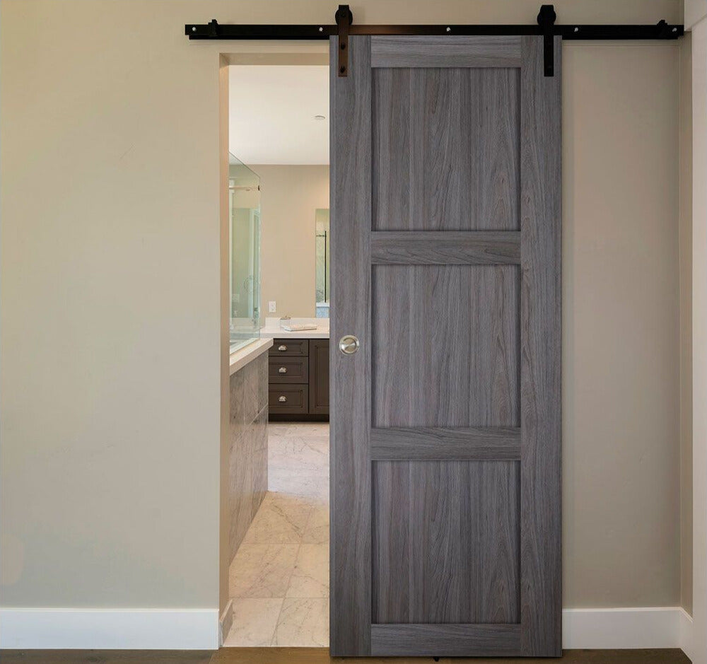Nova Italia Stile 3 Lite Swiss Elm Laminate Interior Door | Barn Door