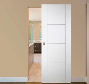 Nova Italia Stile 3H Alaskan White Laminate Interior Door | Magic Door | Buy Doors Online