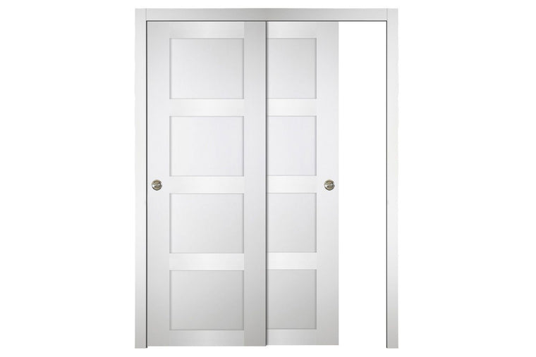 Nova Italia Stile 4 Lite Alaskan White Laminate Interior Door | ByPass Door