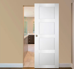 Nova Italia Stile 4 Lite Alaskan White Laminate Interior Door | Magic Door | Buy Doors Online