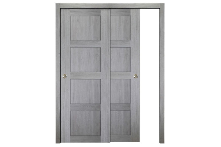 Nova Italia Stile 4 Lite Light Grey Laminate Interior Door | ByPass Door