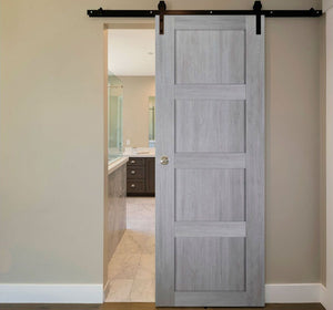 Nova Italia Stile 4 Lite Light Grey Laminate Interior Door | Barn Door | Buy Doors Online