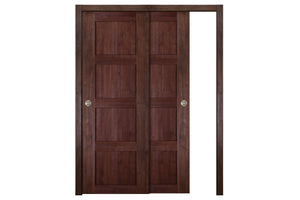 Nova Italia Stile 4 Lite Prestige Brown Laminate Interior Door | ByPass Door | Buy Doors Online