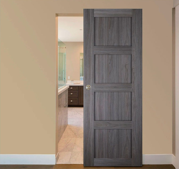Nova Italia Stile 4 Lite Swiss Elm Laminate Interior Door | Magic Door