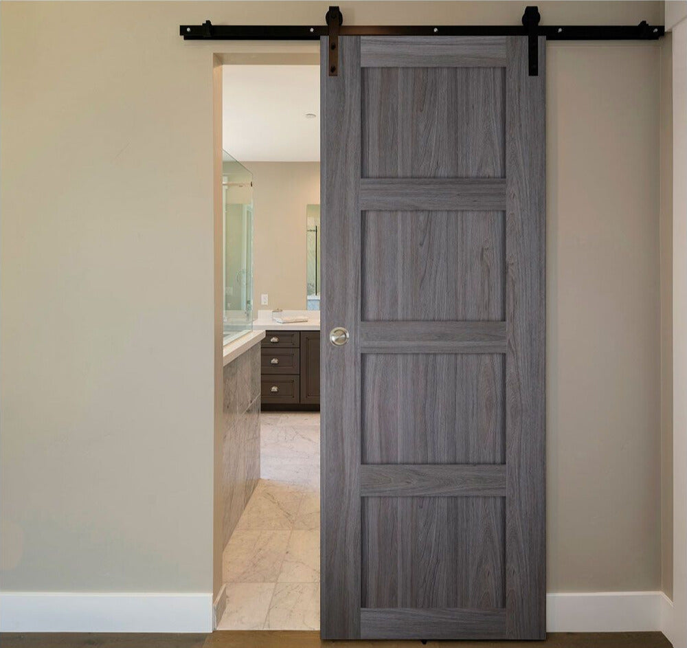 Nova Italia Stile 4 Lite Swiss Elm Laminate Interior Door | Barn Door ...