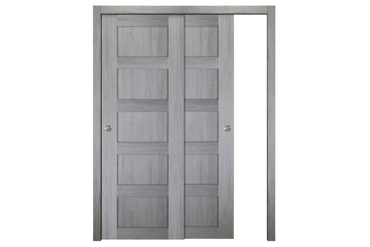 Nova Italia Stile 5 Lite Light Grey Laminate Interior Door | ByPass Door