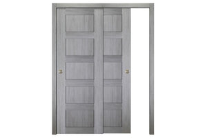 Nova Italia Stile 5 Lite Light Grey Laminate Interior Door | ByPass Door | Buy Doors Online