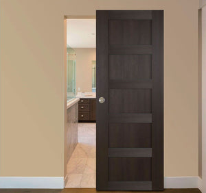 Nova Italia Stile 5 Lite Premium Wenge Laminate Interior Door | Magic Door | Buy Doors Online
