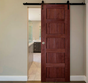 Nova Italia Stile 5 Lite Prestige Brown Laminate Interior Door | Barn Door | Buy Doors Online