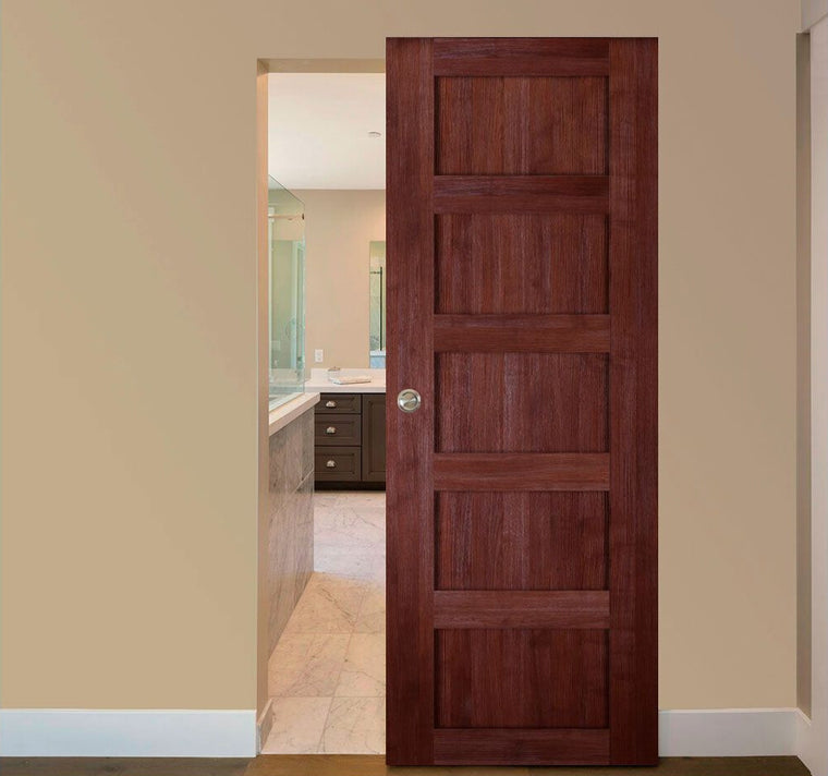 Nova Italia Stile 5 Lite Prestige Brown Laminate Interior Door | Magic Door