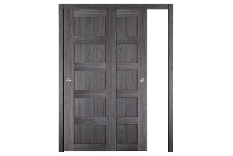 Nova Italia Stile 5 Lite Swiss Elm Laminate Interior Door | ByPass Door