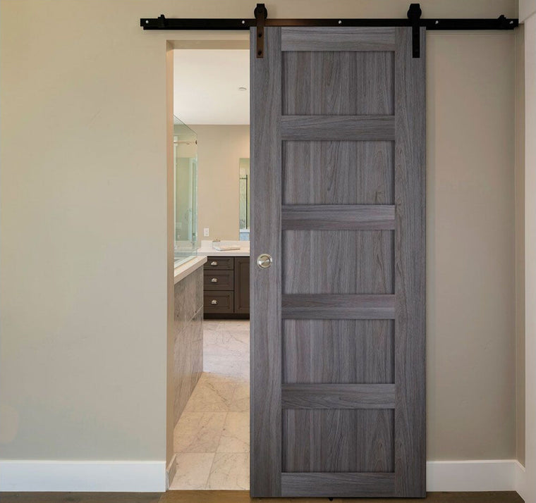 Nova Italia Stile 5 Lite Swiss Elm Laminate Interior Door | Magic Door