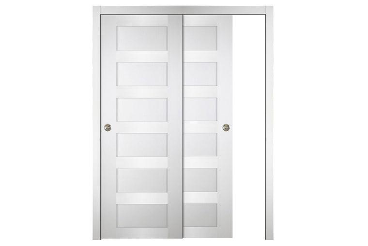 Nova Italia Stile 6 Lite Alaskan White Laminate Interior Door | ByPass Door