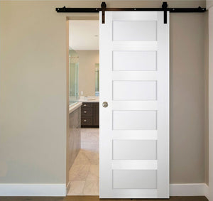 Nova Italia Stile 6 Lite Alaskan White Laminate Interior Door | Barn Door | Buy Doors Online
