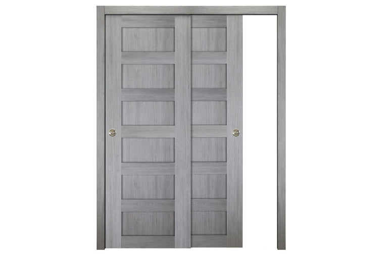 Nova Italia Stile 6 Lite Light Grey Laminate Interior Door | ByPass Door