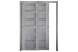 Nova Italia Stile 6 Lite Light Grey Laminate Interior Door | ByPass Door | Buy Doors Online