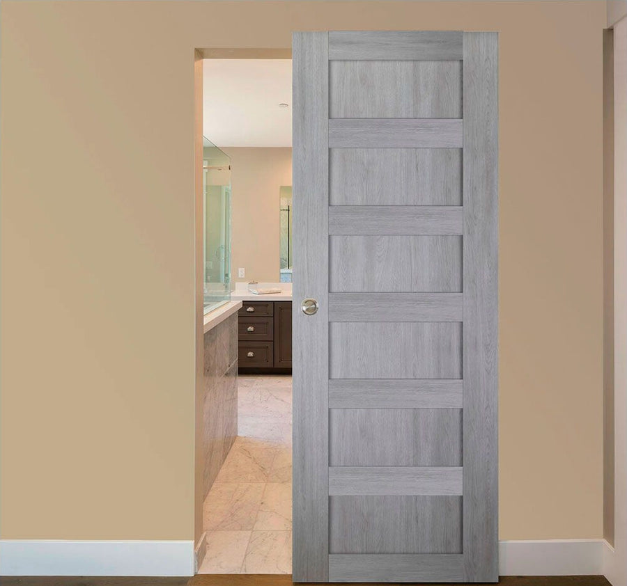 Nova Italia Stile 6 Lite Light Grey Laminate Interior Door | Magic Door